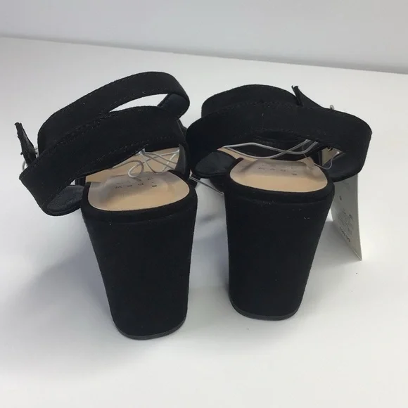 A NewDay Black Thick Heel Shoes Ankle Strap heeled sandal - Picture 8 of 13